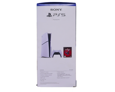 PlayStation 5 Slim Console (Disc) with Marvel's Spider-Man 2 Bundle + Extra Controller