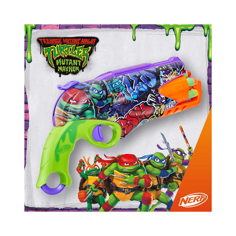 Nerf Teenage Mutant Ninja Turtles Blaster, 10 Elite Darts, Toy Foam Blasters, Ages 8 and Up