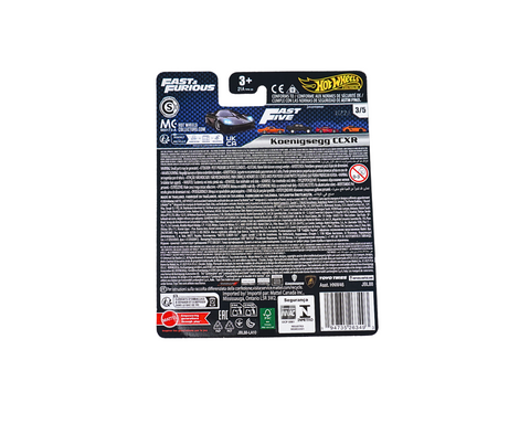 Koenigsegg CCXR Dark Gray Metallic "Fast Five" (2011) Movie "Fast & Furious" Series Diecast Model Car by Hot Wheels