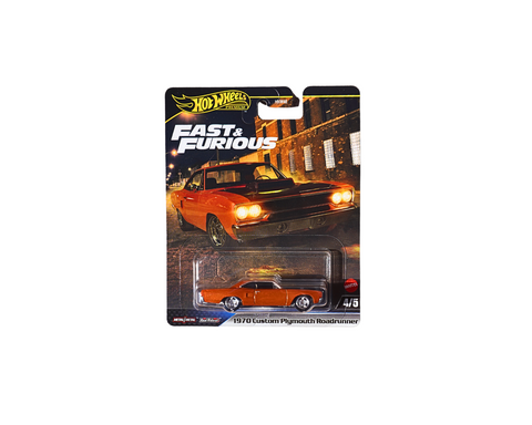 1970 Plymouth Road Runner Custom Copper Metallic with Black Hood "Furious 7" (2015) Movie "Fast & Furious" Series Diecast Model Car by Hot Wheels