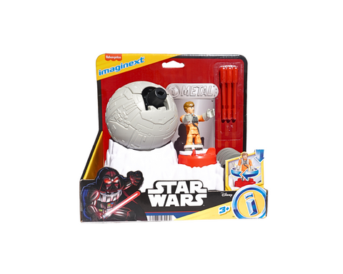 Fisher-Price Imaginext Star Wars Toys Rebel Base Cannon Launcher with Luke Skywalker Metal Character Key for Kids