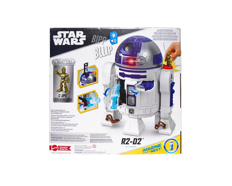 Fisher-Price Imaginext Star Wars Toy R2-D2 (17.5 in Tall) with Lights Sounds & C-3P0 Metal Character Key for Kids Ages 3+ Years