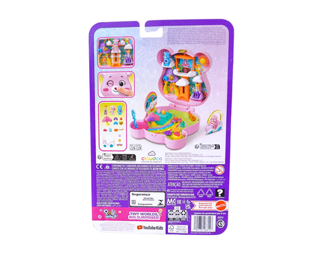 Polly Pocket x Care Bears Dolls & Playset with Toy Car and Themed Accessories, Compact Travel Toy