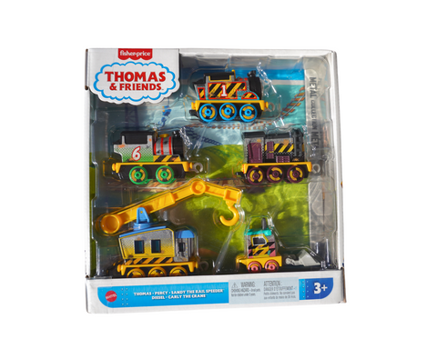 Thomas & Friends Construction Crew 5-Piece Diecast Metal Toy Train & Vehicle Set