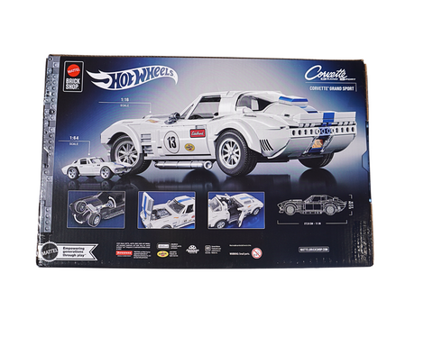 Mattel Brick Shop Hot Wheels Corvette Grand Sport Building Toy Kit (918 Pieces)