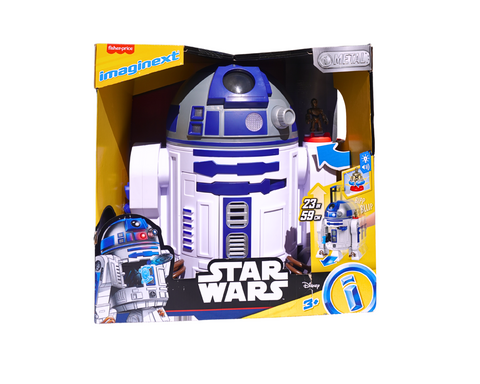Fisher-Price Imaginext Star Wars Toy R2-D2 (17.5 in Tall) with Lights Sounds & C-3P0 Metal Character Key for Kids Ages 3+ Years