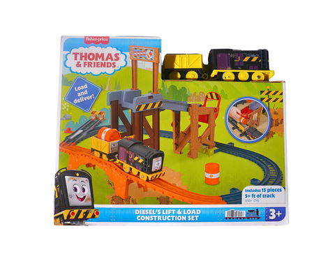 Thomas & Friends Diesel's Lift & Load Construction Set, Motorized Toy Train With Track & Cargo