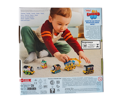 Thomas & Friends Construction Crew 5-Piece Diecast Metal Toy Train & Vehicle Set